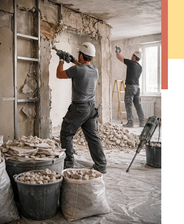 Демонтажные работы в Дубне от 2756 руб. — услуги и цена под ключ | ОТДЕЛОЧНИК-Дбн