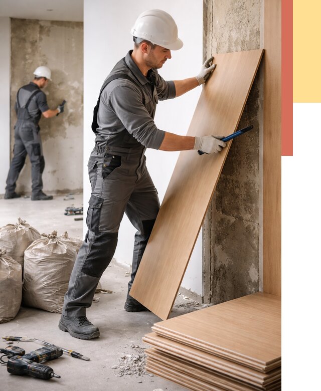 Демонтаж стеновых панелей в Дубне от 3573 руб. за м² быстро и недорого | ОТДЕЛОЧНИК-Дбн