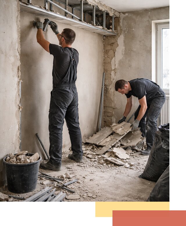 Демонтаж короба из гипсокартона в Дубне быстро и аккуратно