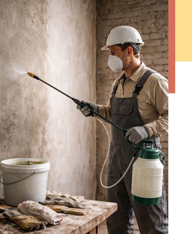 Антисептическая обработка стен в Дубне от 1225 руб. — быстро и недорого | ОТДЕЛОЧНИК-Дбн