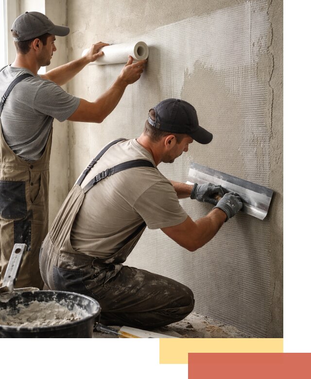 Армирование стен стеклосеткой в Дубне для прочной отделки