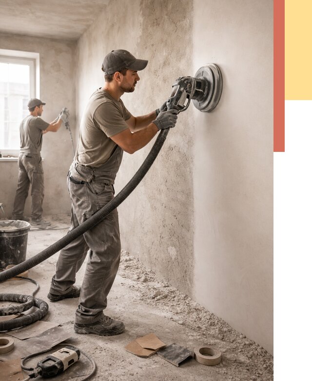 Шлифовка стен в Дубне от 1225 руб/м2 — быстро и недорого | ОТДЕЛОЧНИК-Дбн