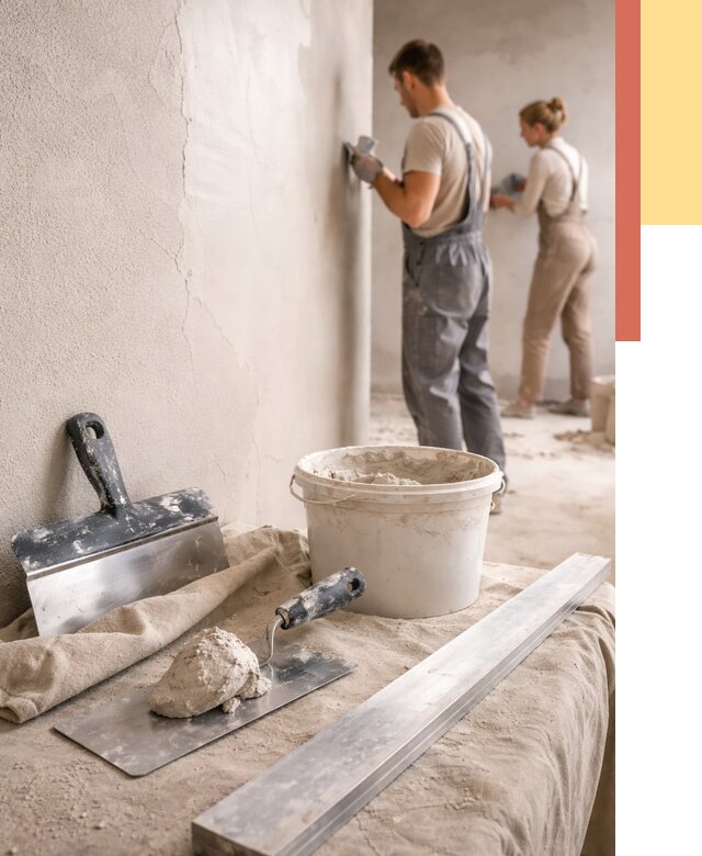 Штукатурка стен гипсовая в Дубне от 4594 руб/м2 — быстро и недорого | ОТДЕЛОЧНИК-Дбн