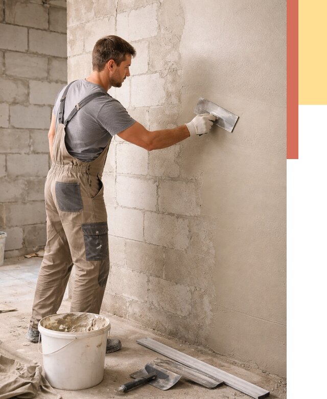 Штукатурка стен из газобетона в Дубне от 2144 руб./м2 — быстро и недорого | ОТДЕЛОЧНИК-Дбн