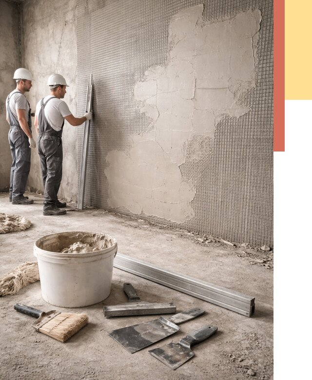 Штукатурка стен по сетке в Дубне от 5615 руб./м2 — быстро и недорого | ОТДЕЛОЧНИК-Дбн