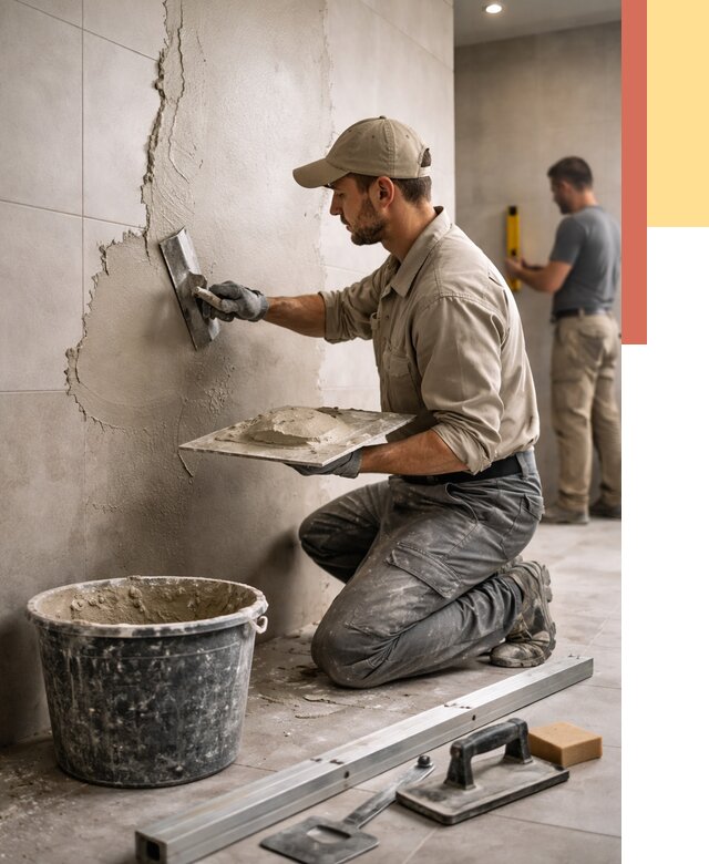 Штукатурка стен в ванной в Дубне от 4594 руб./м² — выравнивание под ключ | ОТДЕЛОЧНИК-Дбн