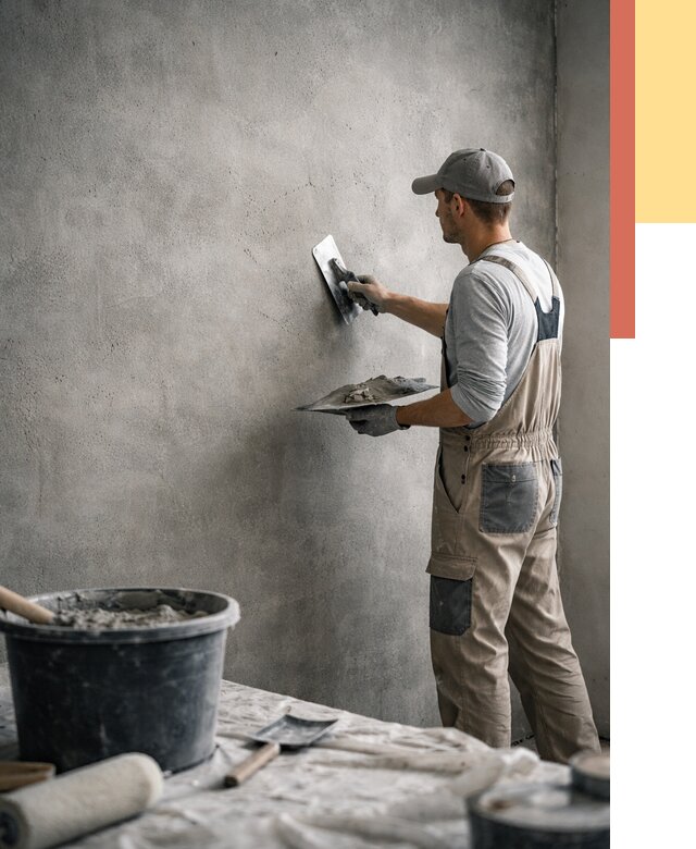 Декоративная штукатурка под бетон в Дубне от 2552 руб./м² — нанесение под ключ | ОТДЕЛОЧНИК-Дбн