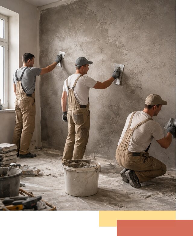 Декоративная штукатурка под бетон в Дубне для стен и потолков
