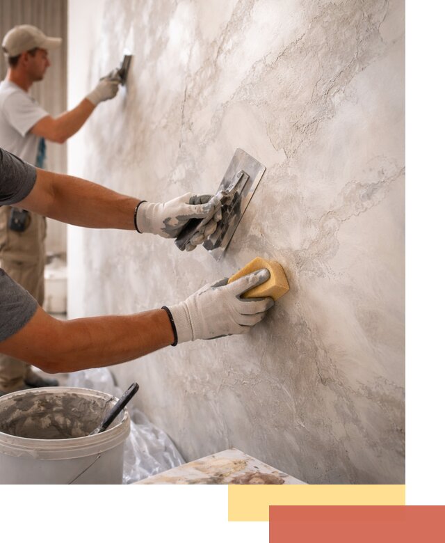 Декоративная штукатурка под мрамор в Дубне для стен и потолков