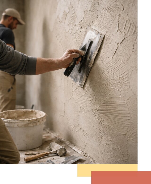 Фактурная штукатурка стен в Дубне — монтаж, отделка, реставрация