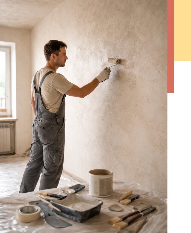 Нанесение лессирующей краски по декоративке в Дубне от 1787 руб. | ОТДЕЛОЧНИК-Дбн