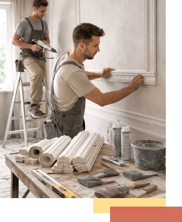 Монтаж лепнины на стены в Дубне профессионально и качественно