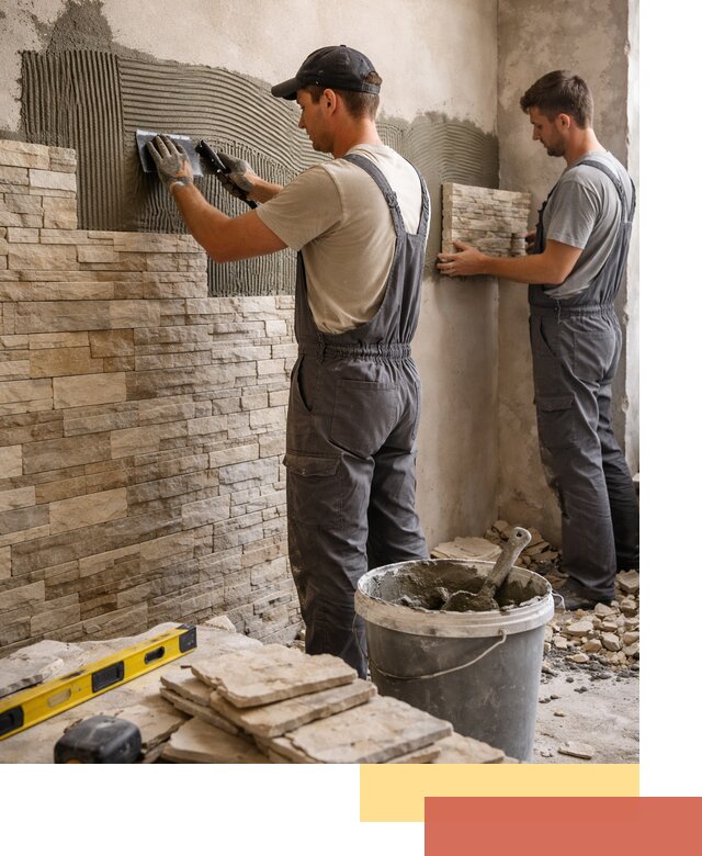 Монтаж искусственного камня в Дубне — облицовка стен и фасадов