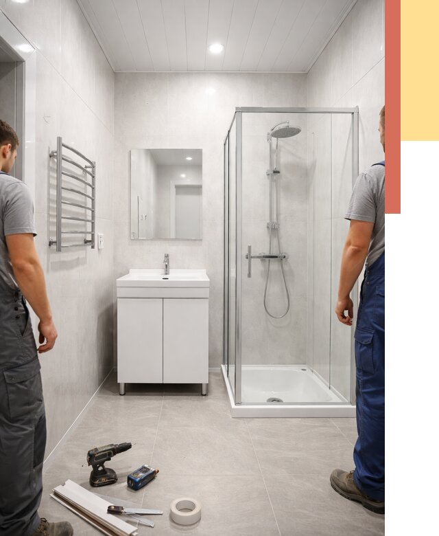 Отделка ванной комнаты панелями ПВХ в Дубне от 4594 руб. за м2 | ОТДЕЛОЧНИК-Дбн