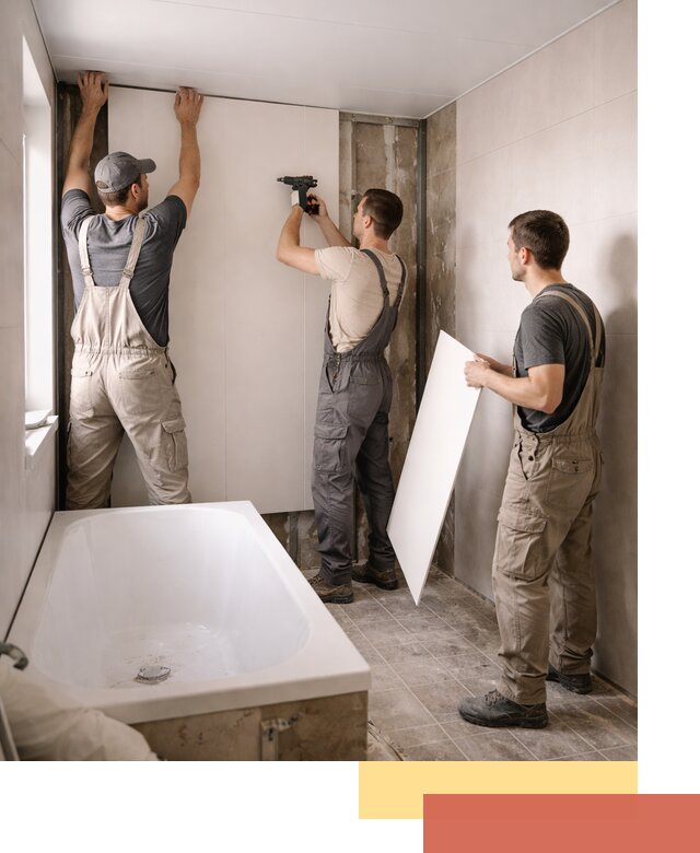 Отделка ванной панели ПВХ профессионально в Дубне