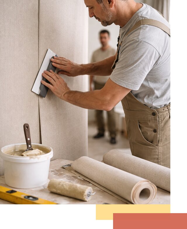 Поклейка текстильных обоев в Дубне профессионально и аккуратно