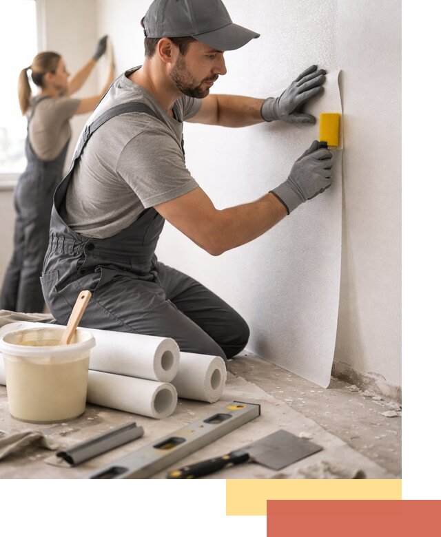 Поклейка стеклообоев профессионально в Дубне