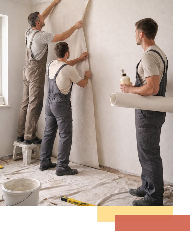 Оклейка стен обоями в Дубне — качественно и профессионально