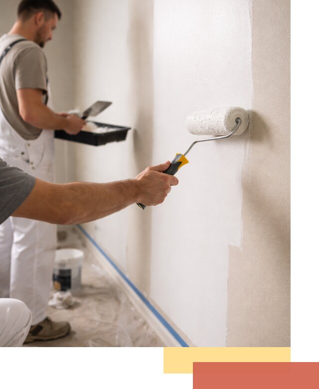 Покраска стен акриловой краской профессионально в Дубне