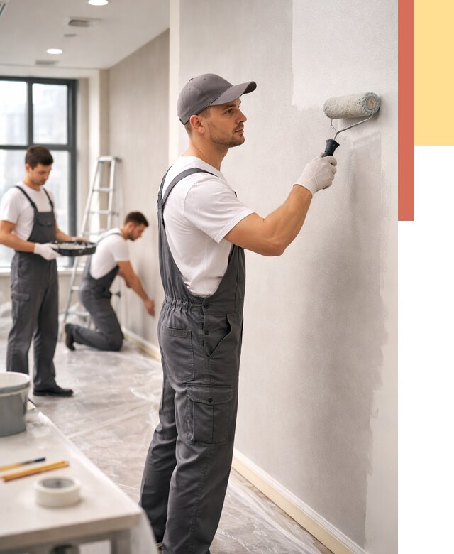 Покраска стен в офисе в Дубне от 8678 руб. — быстро и недорого | ОТДЕЛОЧНИК-Дбн