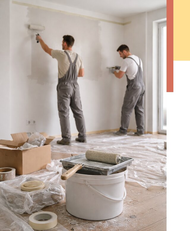 Покраска стен в квартире в Дубне от 2552 руб/м2 — быстро и недорого | ОТДЕЛОЧНИК-Дбн