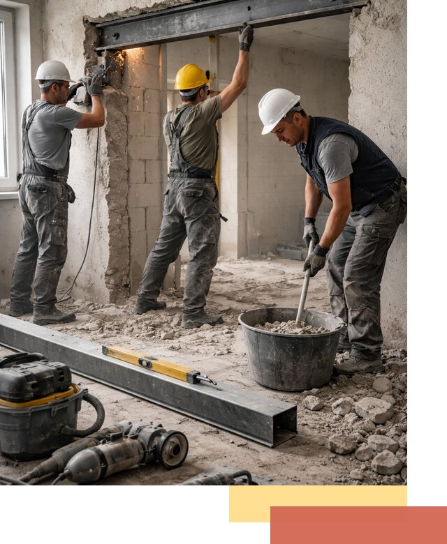 Создание проемов в стенах и несущих конструкциях в Дубне