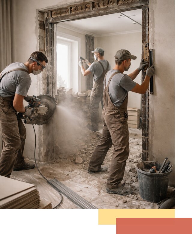 Расширение дверного проема под установку новой двери в Дубне