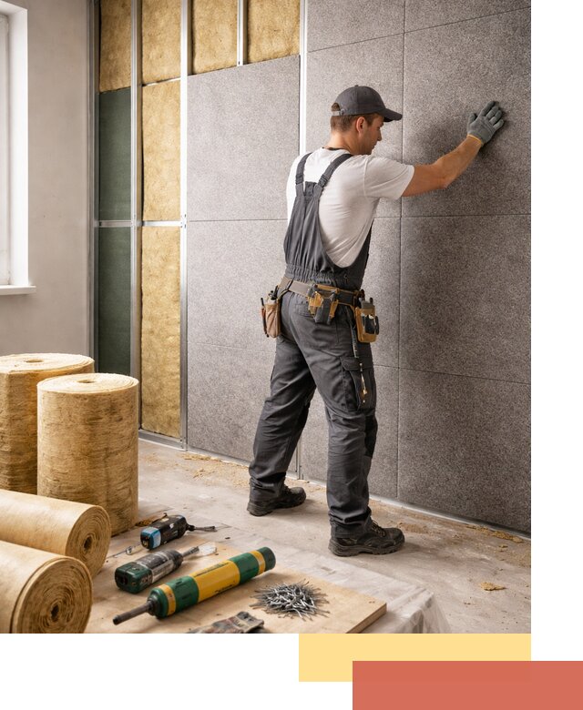 Профессиональная шумоизоляция стен в Дубне для квартиры и офиса