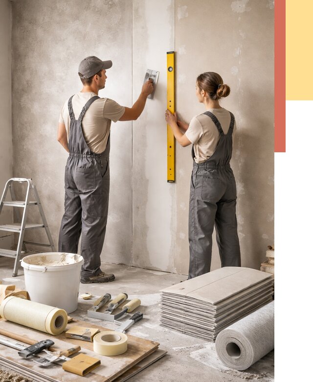 Отделка стен в Дубне от 1531 руб/м² — недорого, быстро, под ключ | ОТДЕЛОЧНИК-Дбн