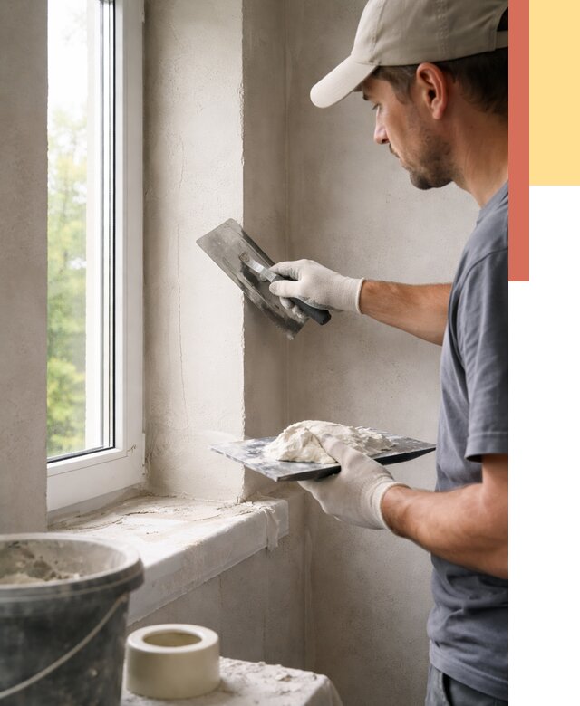 Штукатурка откосов в Дубне от 4594 руб/м² — услуги и выравнивание под ключ | ОТДЕЛОЧНИК-Дбн