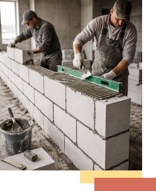 Кладка перегородок из газобетона в Дубне быстро и качественно