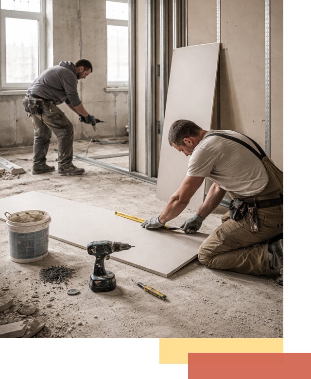 Кладка перегородок из ПГП под ключ в Дубне