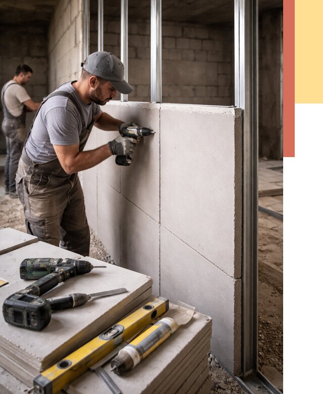 Кладка влагостойких перегородок ПГП в Дубне от 1225 руб. под ключ | ОТДЕЛОЧНИК-Дбн