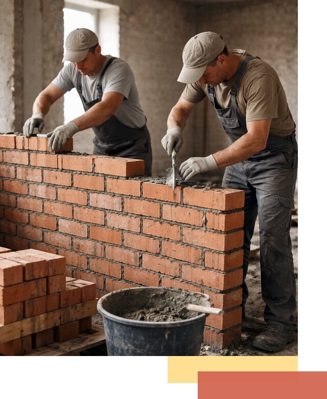 Кладка кирпичных перегородок под ключ в Дубне