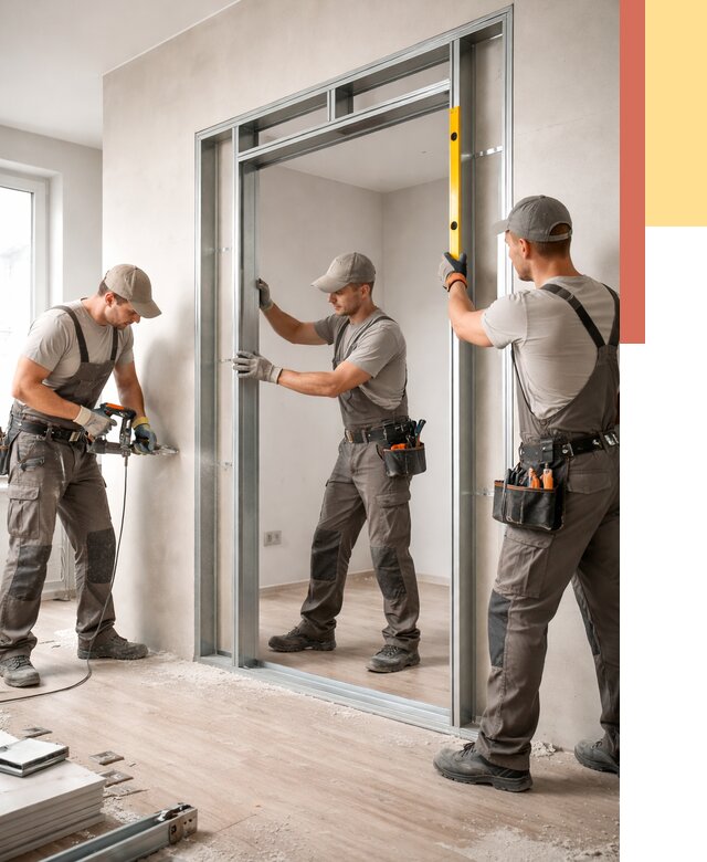 Устройство дверного проема в перегородке в Дубне от 4594 руб. под ключ | ОТДЕЛОЧНИК-Дбн