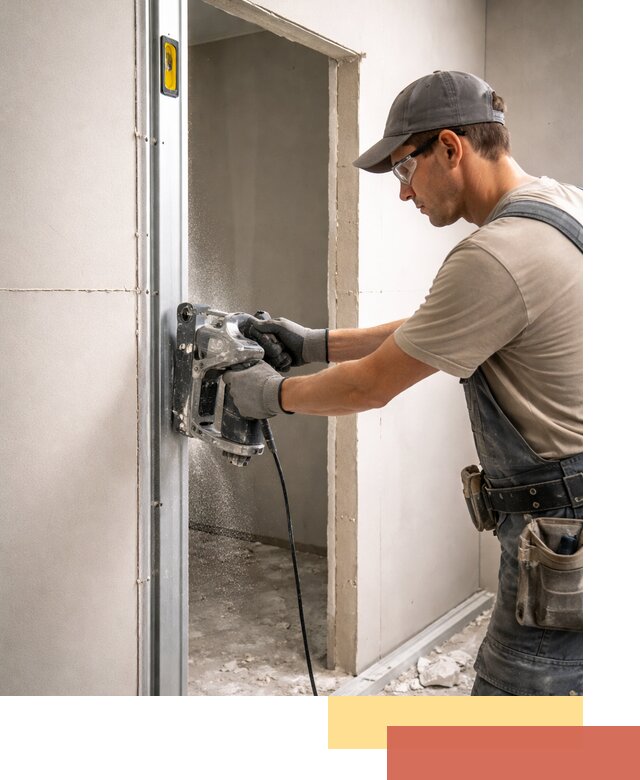 Устройство дверного проема в перегородке в Дубне