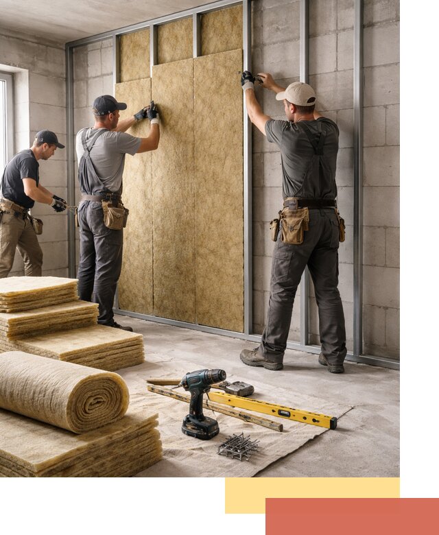 Шумоизоляция перегородок из блоков в Дубне — монтаж и защита шумоизоляцией