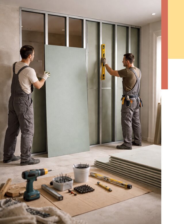 Перегородка из влагостойкого гипсокартона в Дубне от 4900 руб. — монтаж под ключ | ОТДЕЛОЧНИК-Дбн