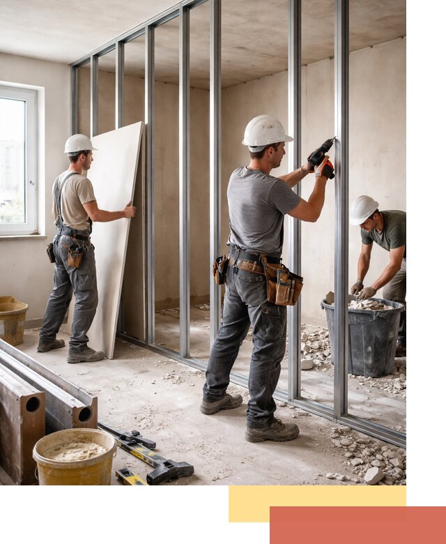 Перенос гипсокартонной перегородки в Дубне профессионально и быстро