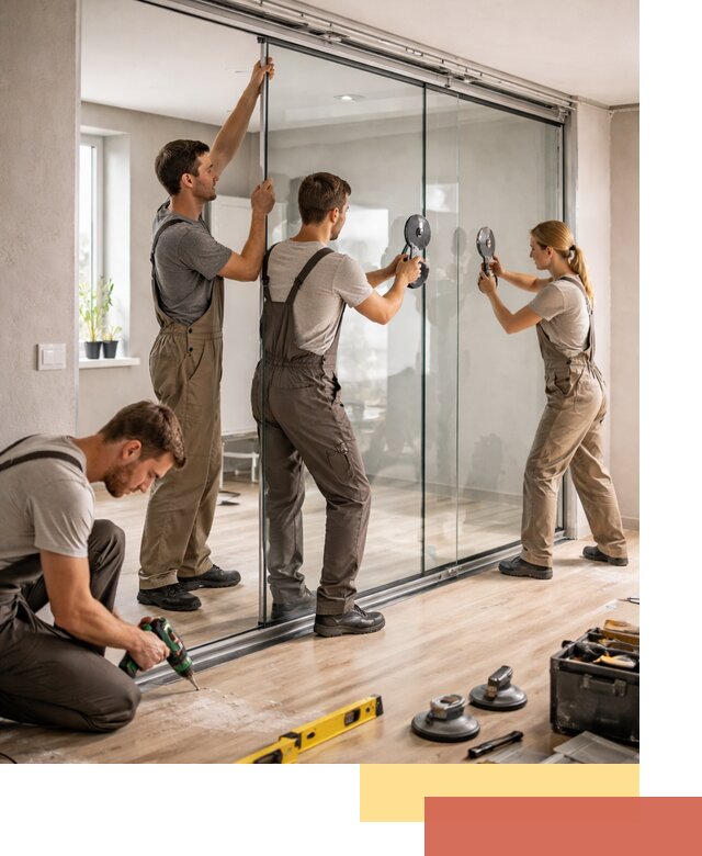 Изготовление стеклянных перегородок на заказ в Дубне