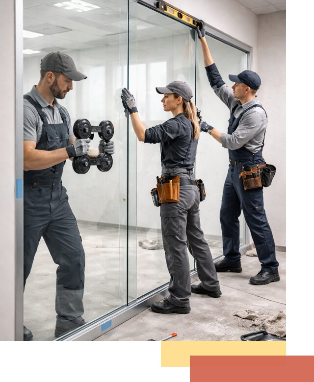 Профессиональный монтаж стеклянных перегородок в Дубне