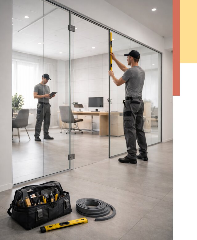 Цельностеклянные перегородки под ключ в Дубне от 9699 руб. — монтаж и цены | ОТДЕЛОЧНИК-Дбн