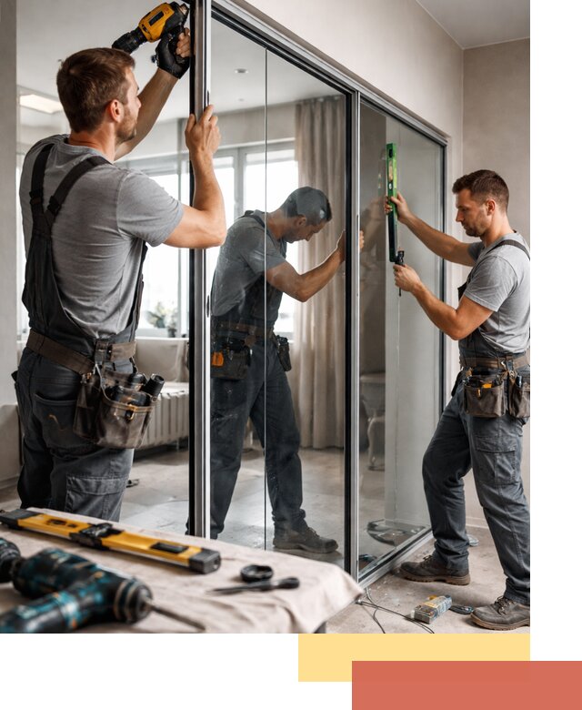 Каркасные стеклянные перегородки под ключ в Дубне