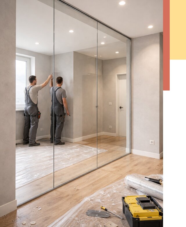 Безрамные стеклянные перегородки в Дубне — монтаж от 9699 руб. | ОТДЕЛОЧНИК-Дбн