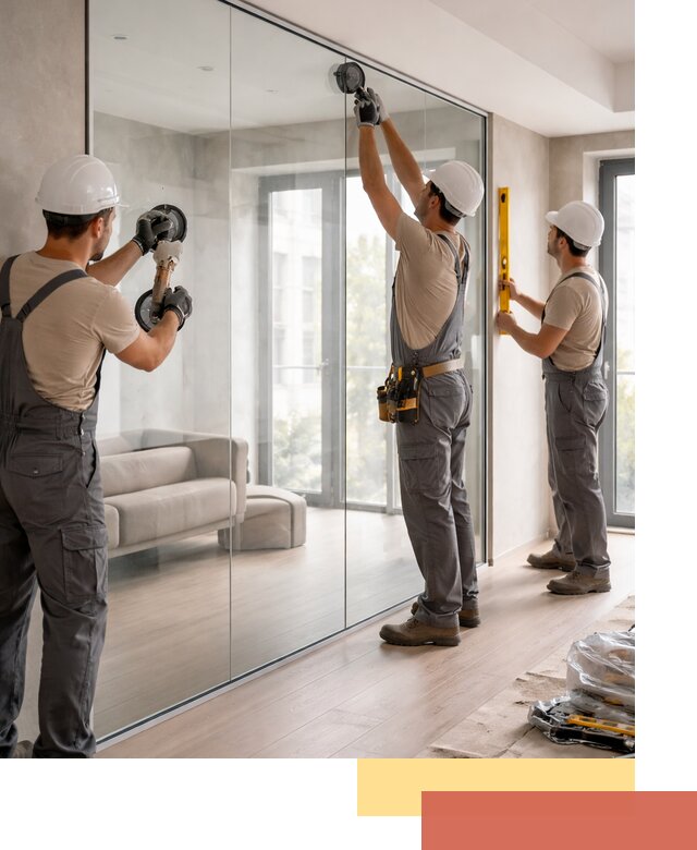 Перегородки из закаленного стекла в Дубне для офисов и квартир