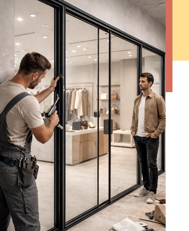 Стеклянные перегородки для магазинов в Дубне от 8371 руб. под ключ | ОТДЕЛОЧНИК-Дбн