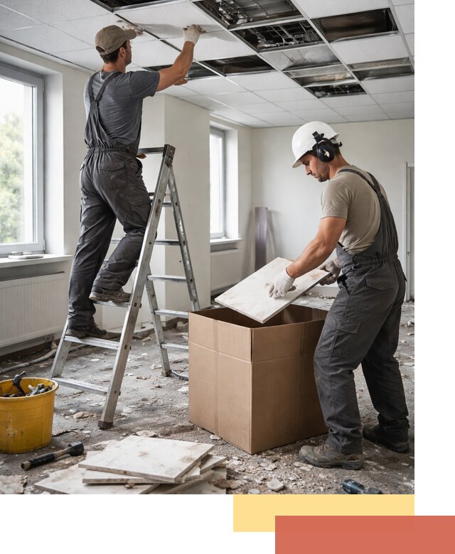 Демонтаж потолочной плитки в Дубне быстро и аккуратно