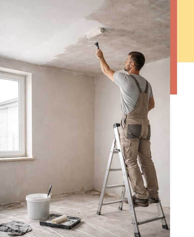 Грунтовка потолка в Дубне от 2552 руб. — быстро и недорого | ОТДЕЛОЧНИК-Дбн