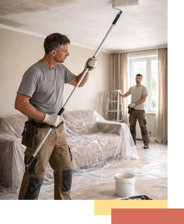 Грунтовка потолка в Дубне — подготовка под покраску и отделку