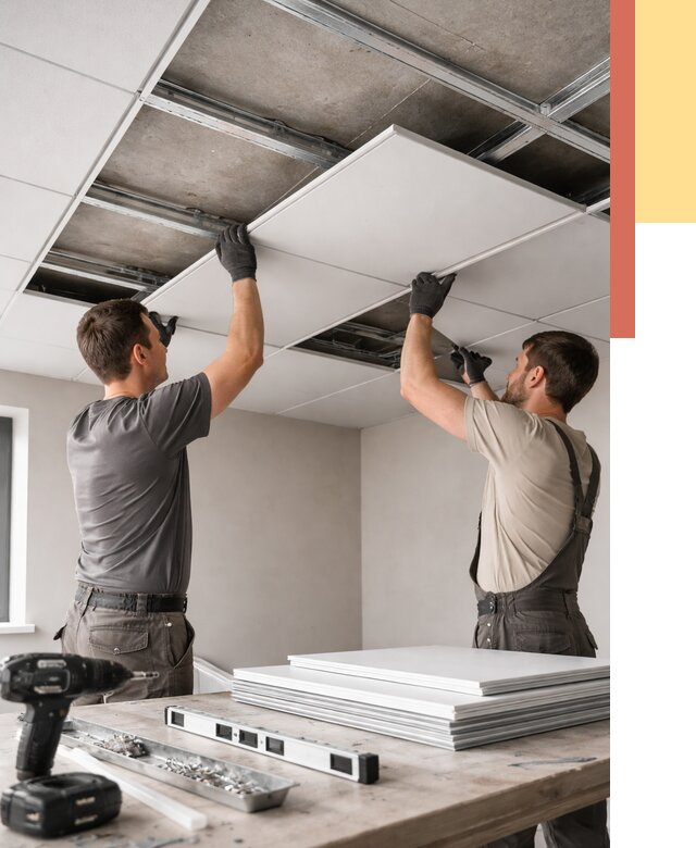 Монтаж кассетного потолка в Дубне от 4594 руб/м2 — установка и сборка | ОТДЕЛОЧНИК-Дбн